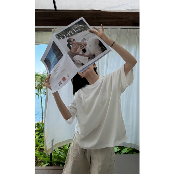 TenderWorld | 宽松圆领纯色基础衫